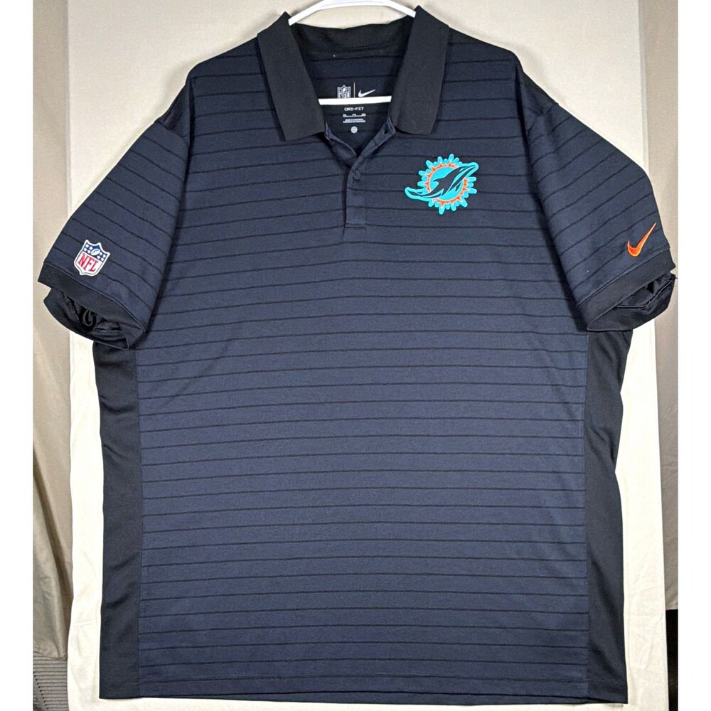 Nike Miami Dolphins Dark Waters NFL Dri-FIT Polo Mens 2XL